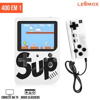 Mini Game Portátil 400 Jogos + Controle Retrô LEY-239 Lehmox - Branco